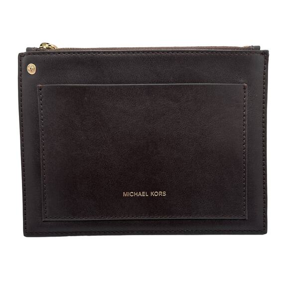 MICHAEL KORS Brown Flat Pouch - Picture 1 of 9